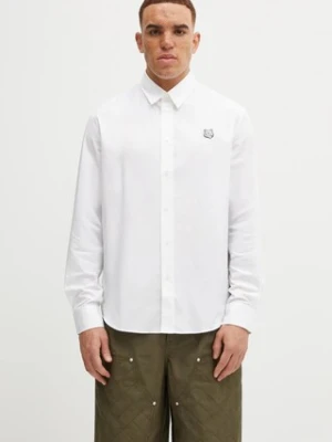 Maison Kitsuné koszula bawełniana Bold Fox Head Casual męska kolor biały regular MM00412WC0026