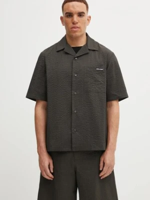 Maison Kitsuné koszula Resort męska kolor zielony regular OM00421WC5032