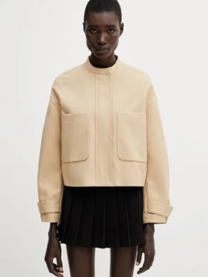 Maison Kitsuné krótka kurtka damska bawełniana