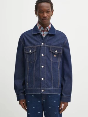 Maison Kitsuné kurtka jeansowa Trucker kolor granatowy przejściowa OM02103WW0081