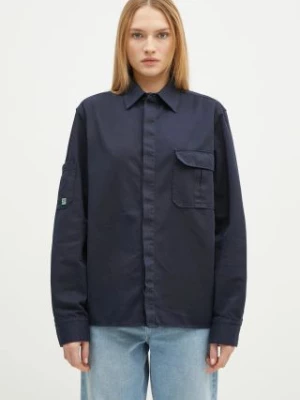 Maison Kitsuné kurtka Quilted Blouson damska kolor granatowy przejściowa oversize NW02103WQ4036