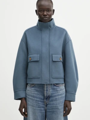 Maison Kitsuné kurtka wełniana Double Face Cropped
