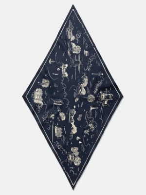 Maison Kitsuné Parisian Map apaszka bawełniana