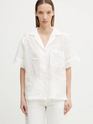 Maison Kitsuné Parisian Map koszula z lyocellem damska