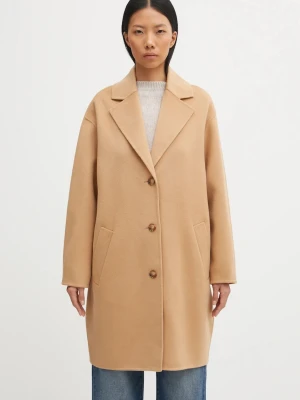 Maison Kitsuné płaszcz wełniany Doubleface