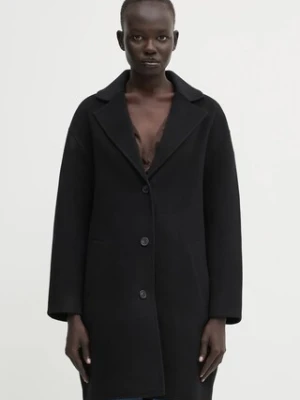 Maison Kitsuné płaszcz wełniany Doubleface