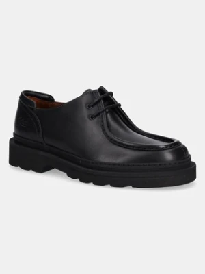 Maison Kitsuné półbuty skórzane Lace Up Derbies męskie kolor czarny OM04103LR0005