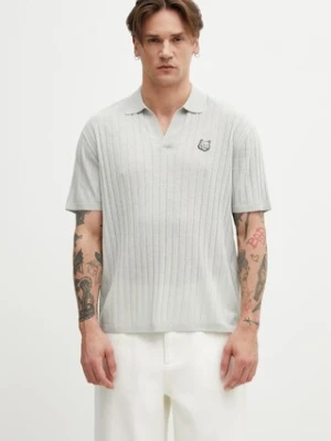 Maison Kitsuné polo męskie z lnem
