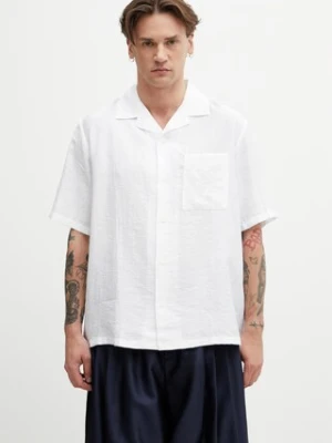 Maison Kitsuné Resort koszula safari męska z lnem