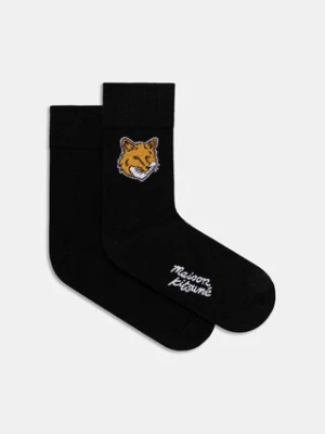 Maison Kitsuné skarpetki Fox Head kolor czarny MM06401KT0010