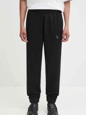 Maison Kitsuné spodnie dresowe bawełniane Bold Fox Head Patch Comfort męskie kolor czarny gładkie MM01125KM0321