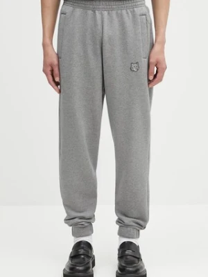 Maison Kitsuné spodnie dresowe bawełniane Bold Fox Head Patch Comfort męskie kolor szary gładkie MM01125KM0321