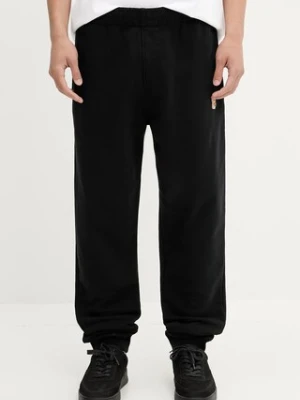 Maison Kitsuné spodnie dresowe bawełniane Fox Head Patch Regular męskie kolor czarny gładkie LM01114KM0001