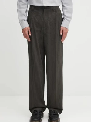 Maison Kitsuné spodnie Relaxed Pleated męskie kolor zielony proste OM01112WC5032