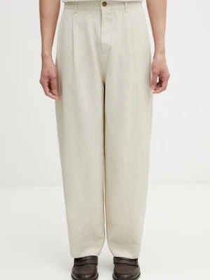 Maison Kitsuné spodnie z wiskozą męskie