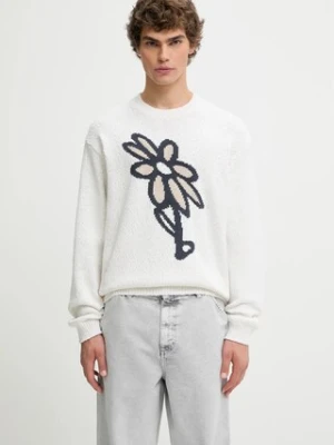 Maison Kitsuné sweter Abstract Daisy Intarsia męski kolor biały lekki OM00811KT1138