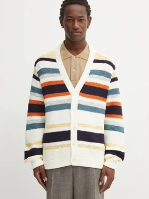 Maison Kitsuné sweter Comfort Striped męski kolor beżowy OM00506KT1129