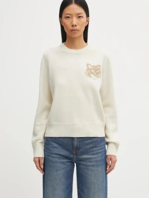 Maison Kitsuné sweter wełniany Fox Head Intarsia Merino