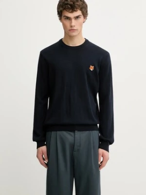 Maison Kitsuné sweter wełniany Fox Head Merino Regular