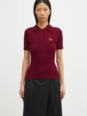 Maison Kitsuné sweter z dodatkiem wełny Baby Fox Fine Rib Wool