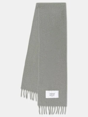 Maison Kitsuné szalik Baby Alpaca damski kolor zielony gładki LM06206WA0022