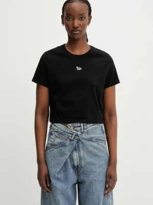 Maison Kitsuné t-shirt bawełniany Baby Fox Patch Baby damski kolor czarny MW00105KJ0008