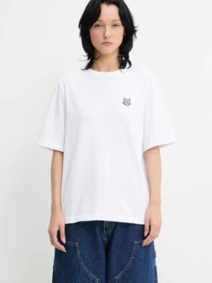 Maison Kitsuné t-shirt bawełniany Bold Fox Head Patch Comfort damski kolor biały MW00111KJ0119