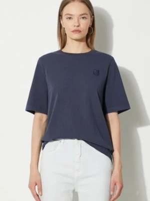 Maison Kitsuné t-shirt bawełniany Bold Fox Head Patch Comfort damski kolor granatowy MW00127KJ0119