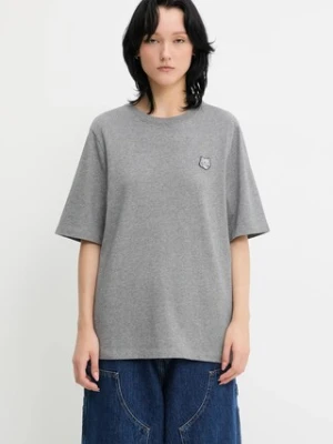 Maison Kitsuné t-shirt bawełniany Bold Fox Head Patch Comfort damski kolor szary MW00127KJ0119