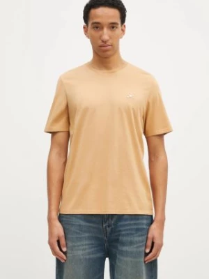 Maison Kitsuné t-shirt bawełniany Chillax Fox Patch Regular Tee Shirt męski kolor pomarańczowy z aplikacją LM00110KJ0008