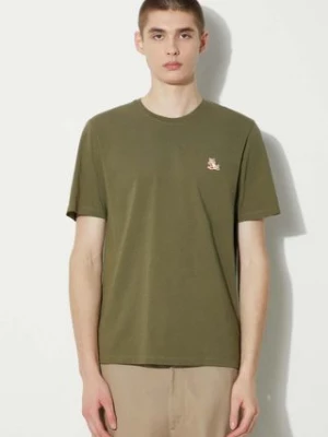 Maison Kitsuné t-shirt bawełniany Chillax Fox Patch Regular Tee Shirt męski kolor szary z aplikacją LM00110KJ0008