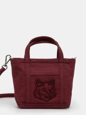 Maison Kitsuné torba Fox Head Mini Tote kolor bordowy MW05106WW0107