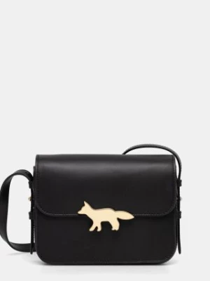 Maison Kitsuné torebka skórzana Edie Bag kolor czarny NW05170LR0001