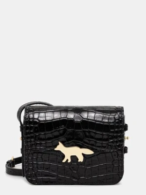 Maison Kitsuné torebka skórzana Edie kolor czarny NW05170LR0045
