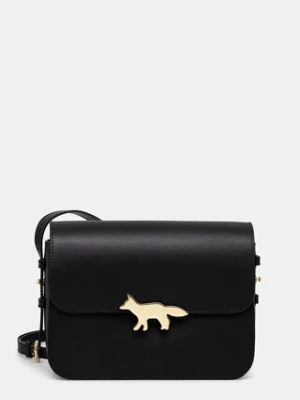 Maison Kitsuné torebka skórzana Edie Large kolor czarny OW05171LR0001