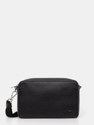 Maison Kitsuné torebka skórzana Profile Fox Crossbody kolor czarny PM05106LC0045