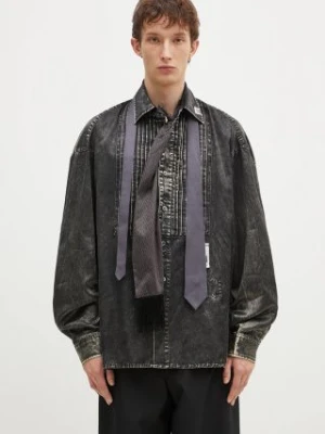 Maison MIHARA YASUHIRO koszula Accessories Mixed Longsleeve Shirts męska kolor czarny relaxed z kołnierzykiem klasycznym J13SH185