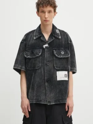 Maison MIHARA YASUHIRO koszula bawełniana Amateur Sewn S/S Shirts męska kolor czarny relaxed A14SH084