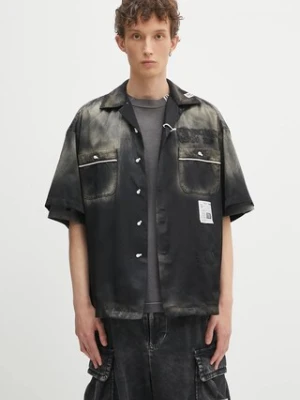 Maison MIHARA YASUHIRO koszula Bowling S/S Shirts męska kolor czarny relaxed J14SH186