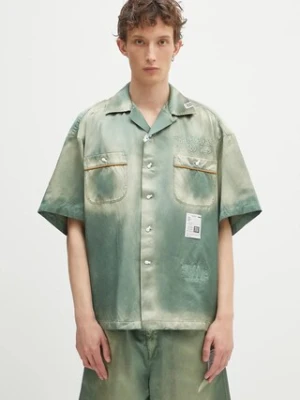 Maison MIHARA YASUHIRO koszula Bowling S/S Shirts męska kolor zielony relaxed J14SH186