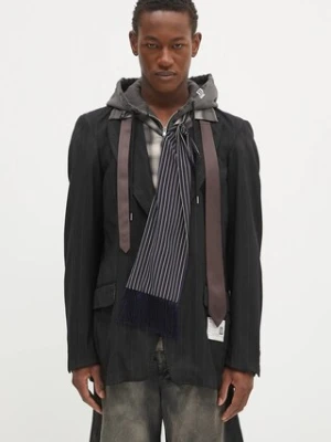 Maison MIHARA YASUHIRO kurtka wełniana Triple Layered Jacket kolor czarny przejściowa A14JK031