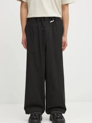 Maison MIHARA YASUHIRO spodnie wełniane SLEEVE LAYERED męskie kolor czarny proste J15PT132