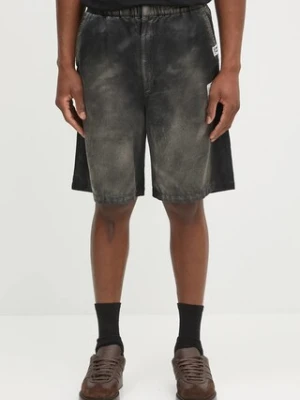 Maison MIHARA YASUHIRO szorty Aged Satin Shorts męskie kolor czarny J14PT143