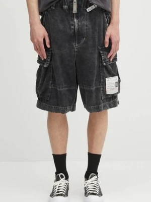 Maison MIHARA YASUHIRO szorty bawełniane Amateur Sewn Cargo Shorts męskie kolor czarny A14PT054