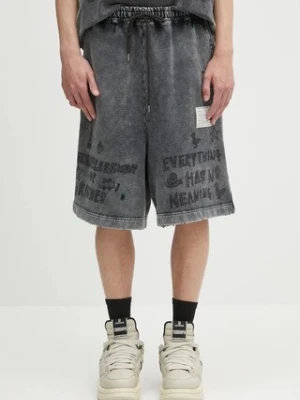 Maison MIHARA YASUHIRO szorty bawełniane Bleached Shorts męskie kolor czarny A14SP544