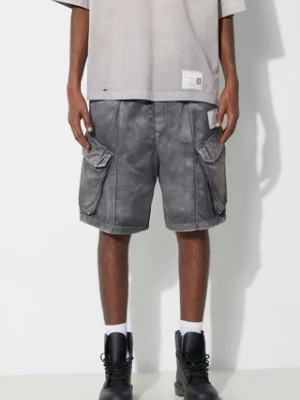 Maison MIHARA YASUHIRO szorty Rc Twill Cargo Shorts męskie kolor szary A12PT043