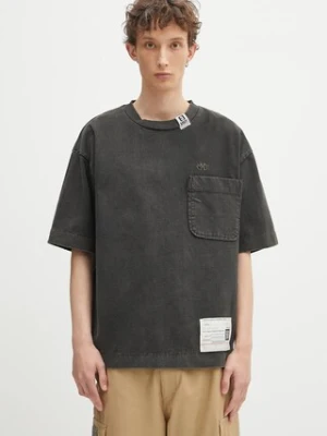 Maison MIHARA YASUHIRO t-shirt bawełniany Amateur Sewn Tee męski kolor czarny gładki A14TS601