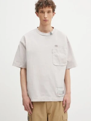 Maison MIHARA YASUHIRO t-shirt bawełniany Amateur Sewn Tee męski kolor różowy gładki A14TS601