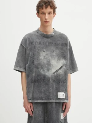 Maison MIHARA YASUHIRO t-shirt bawełniany Bleached Tee męski kolor szary wzorzysty A14TS622