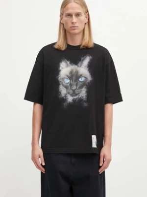 Maison MIHARA YASUHIRO t-shirt bawełniany CAT PRINTED męski kolor czarny wzorzysty J15TS762